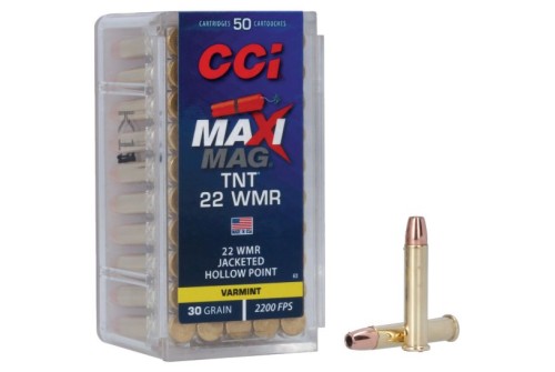 CCI Maxi-Mag TNT .22 WMR 30 gr JHP 50 Rounds Ammunition - 0063