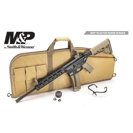 SMITH & WESSON M&P15 22LR 16.5" 25RD FDE SPORT MOE SL BUNDLE