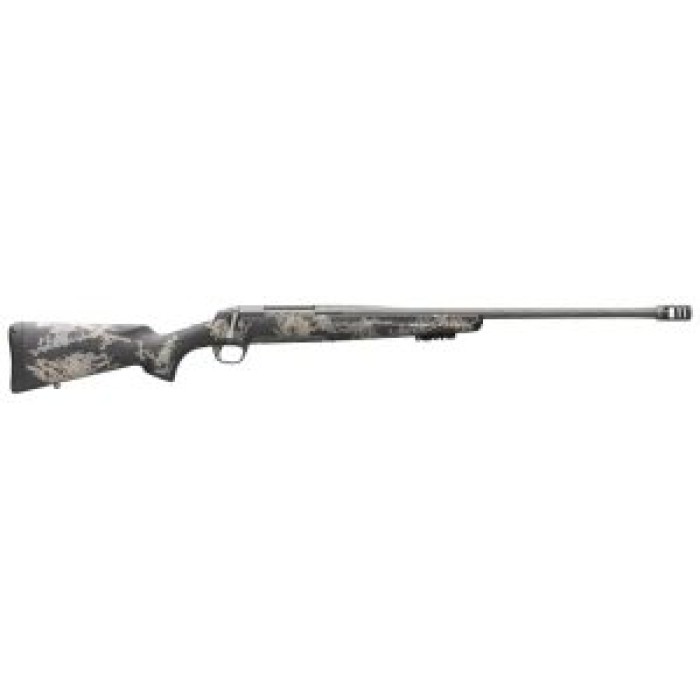 Browning 035583227 X-Bolt Mountain Pro Tungsten Spr 7Mm Rem Mag 3+1 22" Steel Fluted Sporter Barrel, Tungsten Gray Cerakote Steel Receiver, Accent Graphic Black/ Carbon Fiber Stock, Right Hand