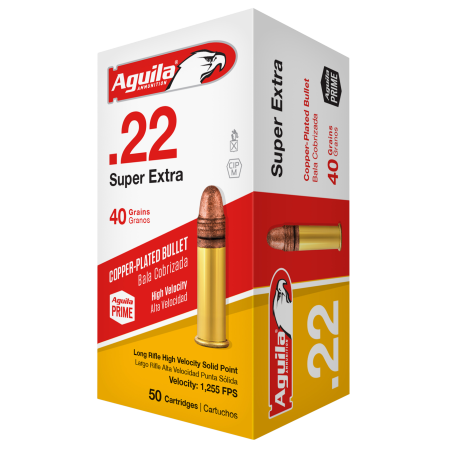 Aguila .22 LR High Velocity Copper Plated Soft Point 40 GR 2000rd CASE