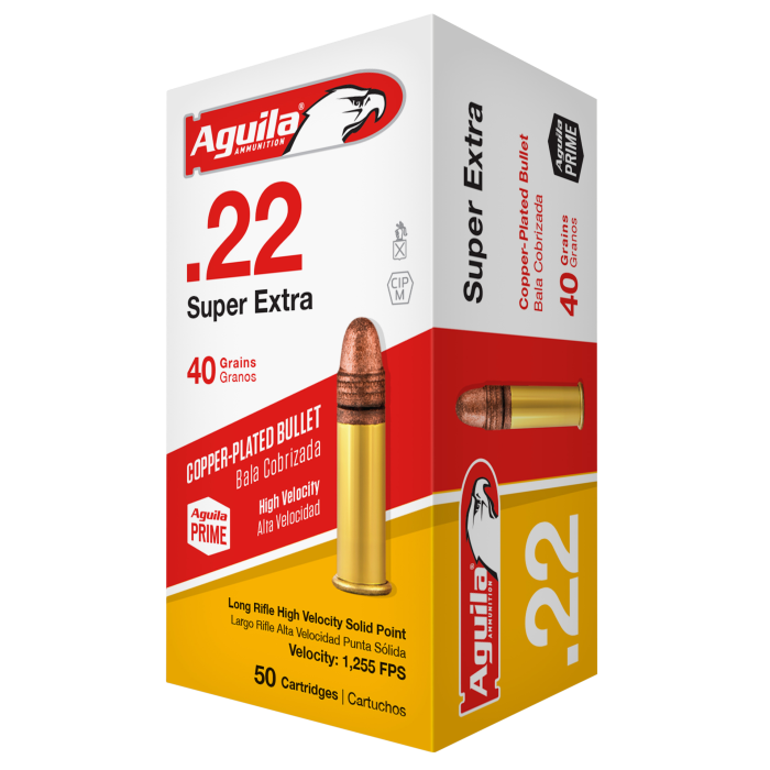 Aguila .22 LR High Velocity Copper Plated Soft Point 40 GR 2000rd CASE