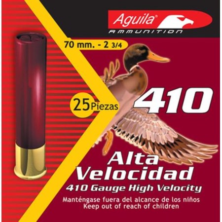 Aguila 1C41006a Hunting High Velocity 410Ga 2.5" 1/2 OZ 6 Shot 20 Bx/ 25 CS