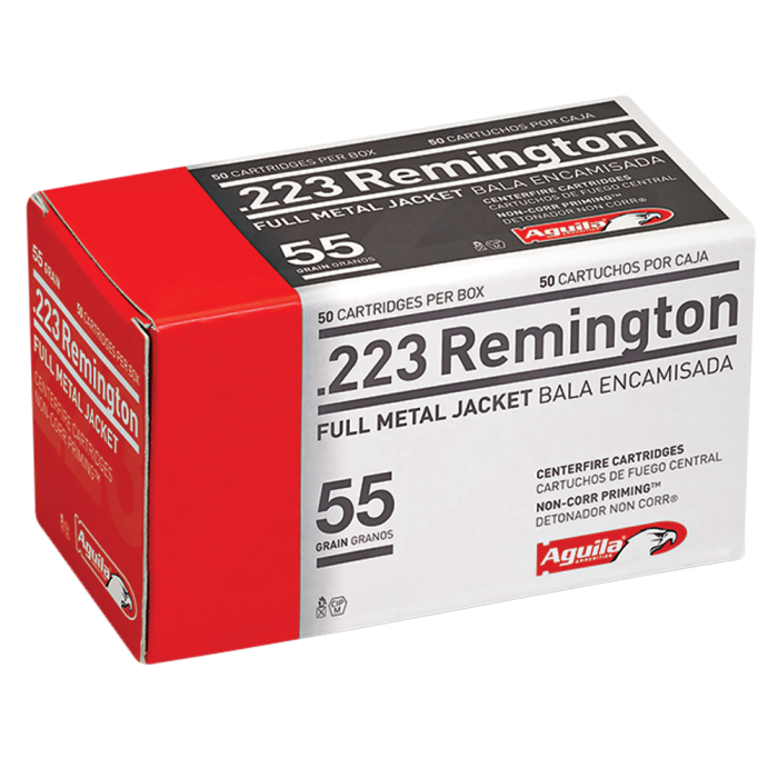 Aguila 223 Remington 55gr FMJ Rifle Ammo - 50 Rounds