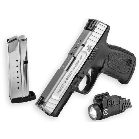 SMITH & WESSON SD9 VE 9MM 4" 16RD STAINLESS STEEL CT LIGHT FOS