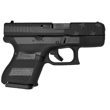 Glock Glock Glock 26 Gen 5, 9Mm, 3.43" Barrel, Black Stealth Flag, (3) 10-Rd, US Made, Ivs Exclusive UA265S204-STEALTH