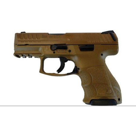 HK VP9SK, 9mm, 3.39" Barrel Brown Cerakote Slide, Flat Dark Earth Frame, 2- 10rd Mags