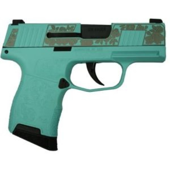 Sig Sauer Custom P365 "Tiffany & Roses" Handgun 9Mm Luger 10Rd Magazines(2) 3.1" Barrel X-Ray3 Day/Night Sights 572762GRT