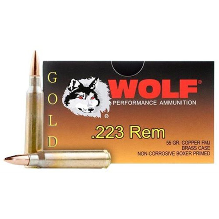 Wolf Gold, .223 Remington, FMJ, 55 Grain, 20 Rounds