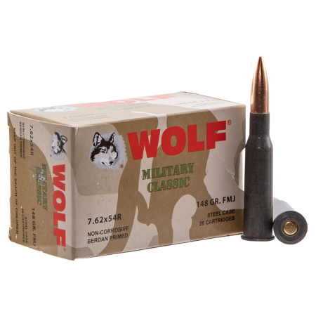 Wolf Military, Wolf Mc76254r148  Mlt 7.62x54r Fmj 148  500