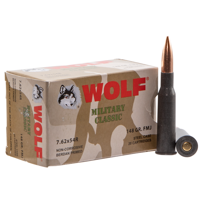 Wolf Military, Wolf Mc76254r148  Mlt 7.62x54r Fmj 148  500