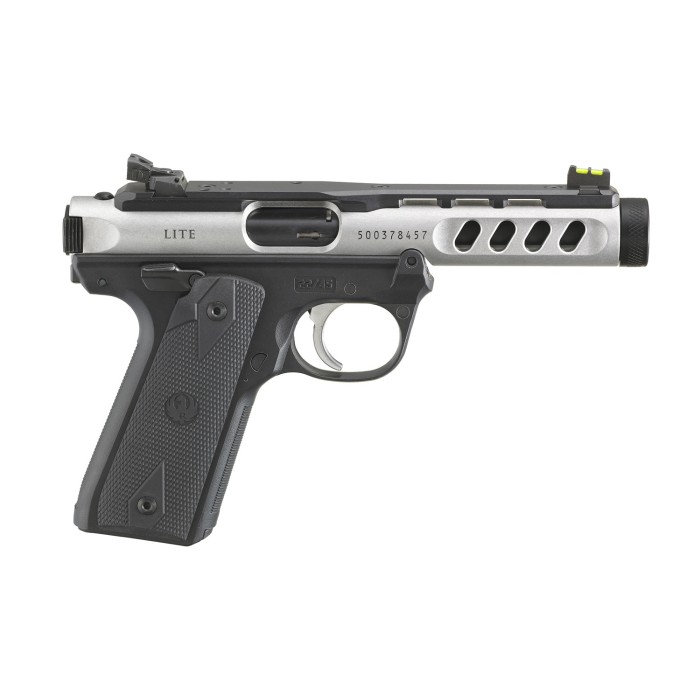 RUGER MARK IV 22LR 4.40" 10RD STAINLESS/BLACK LITE OPTIC READY