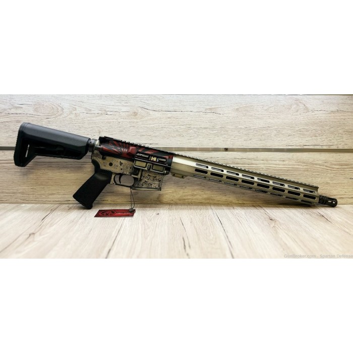 Shark Coast Tactical Bushido 223 Remington/556 Nato 16" 30rds Laser Engraved Silver/Black