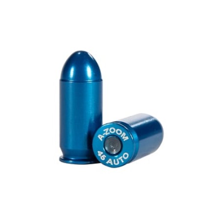 A-zoom Metal Snap Cap Blue - .45acp 10-pack