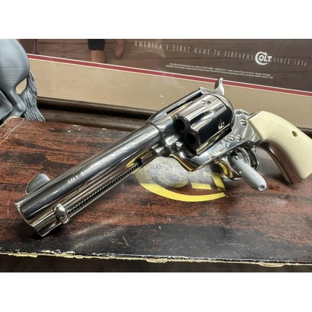 Colt Single Action Army Peacemaker 357 Magnum 4.75in Nickel Revolver - 6 Rounds