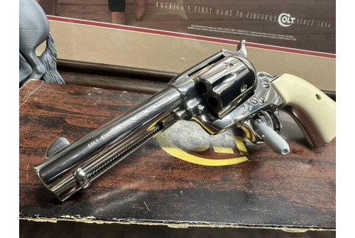 Colt Single Action Army Peacemaker 357 Magnum 4.75in Nickel Revolver - 6 Rounds