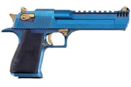 Desert Eagle Mark XIX .50 AE 6" 7rd Pistol, Carbo Blue/Gold - DE50CBG