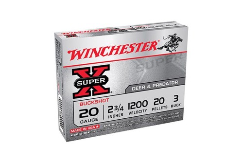 Winchester 20ga 2.75" #3 Buck Super-X Ammunition 5rds - XB203