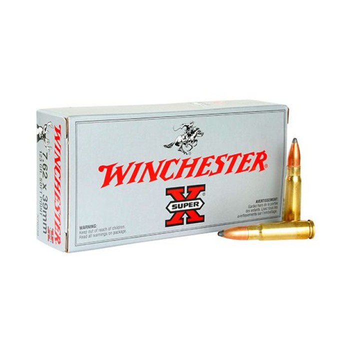 Winchester 7.62x39mm 123gr Power-Point Super-X Ammunition 20rds - X76239