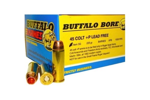 Buffalo Bore 45 LC +P 225 grain Barnes XPB Lead-Free Pistol and Handgun Ammo, 20/Box - 3G/20