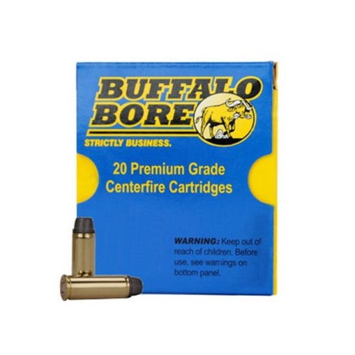 Buffalo Bore 454 Casull 360 grain LBT - Lead Wide Nose Pistol and Handgun Ammo, 20/Box - 7C/20