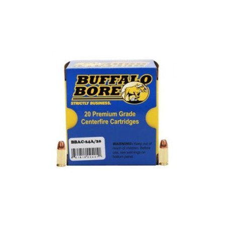 Buffalo Bore 9mm Luger +P+ 115 grain Jacketed Hollow Point Pistol and Handgun Ammo, 20/Box - 24A/20