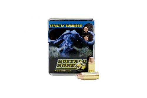 Buffalo Bore Penetrator 9mm Luger +P+ 124 grain Full Metal Jacket Flat Nose Handgun Ammo, 20/Box - 24F/20