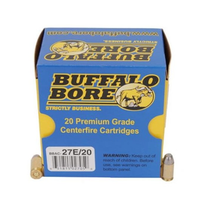 Buffalo Bore Standard Pressure 380 ACP 100 grain Hard Cast Flat Nose Pistol and Handgun Ammo, 20/Box - 27E/20