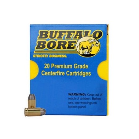 Buffalo Bore Standard Pressure 380 ACP 90 grain Jacketed Hollow Point Pistol and Handgun Ammo, 20/Box - 27G/20