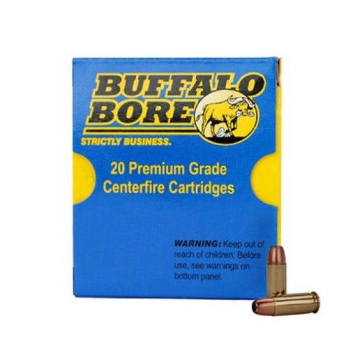 Buffalo Bore 38 Super +P 147 grain Jacketed Hollow Point Pistol and Handgun Ammo, 20/Box - 33E/20