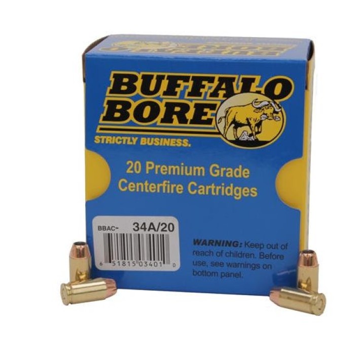 Buffalo Bore 9x18 Makarov +P 95 grain Jacketed Hollow Point Pistol and Handgun Ammo, 20/Box - 34A/20