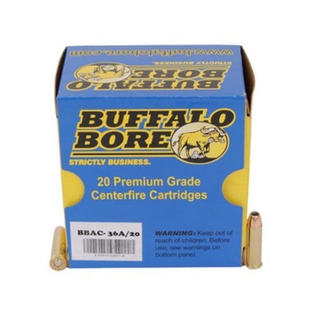 Buffalo Bore Heavy 32 H&R Mag +P 100 grain Jacketed Hollow Point Handgun Ammo, 20/Box - 36A/20