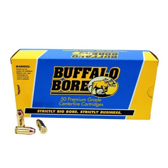 Buffalo Bore Ammunition Pistol, Bba 45-230/50 45a +p 230g Jhp     50/5