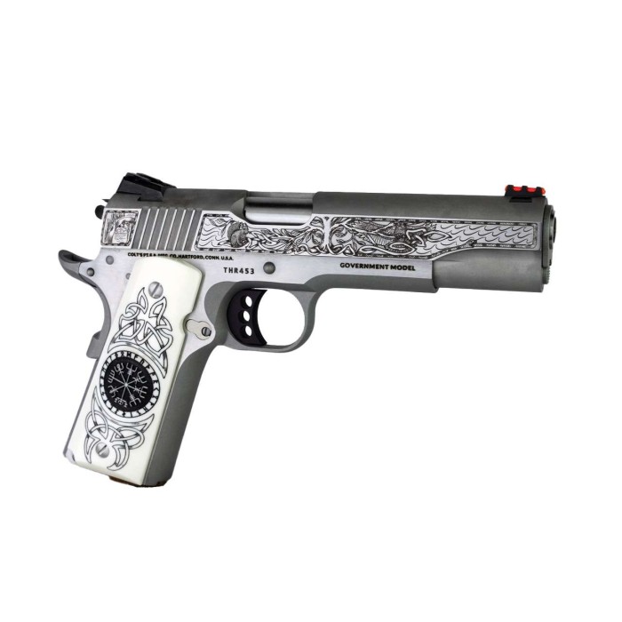 Colt 1911 Delta Elite Thor 10mm 5" 8rd Pistol, SS Engraved - O2020XE-THR