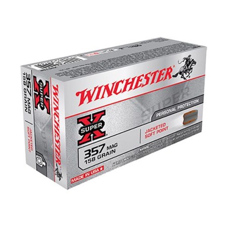 Winchester 357 Magnum 158gr JSP Ammunition 50rds - X3575P