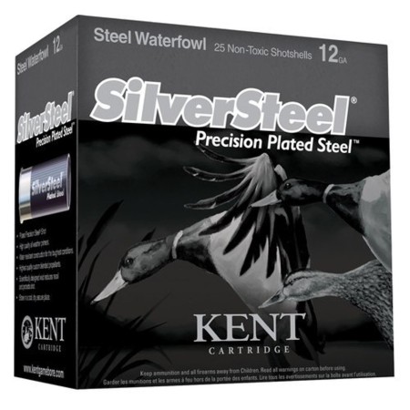 Kent Cartridge SilverSteel Waterfowl 12 Gauge 3.5" Chamber 1-1/2oz #2 Shot 25 Rounds