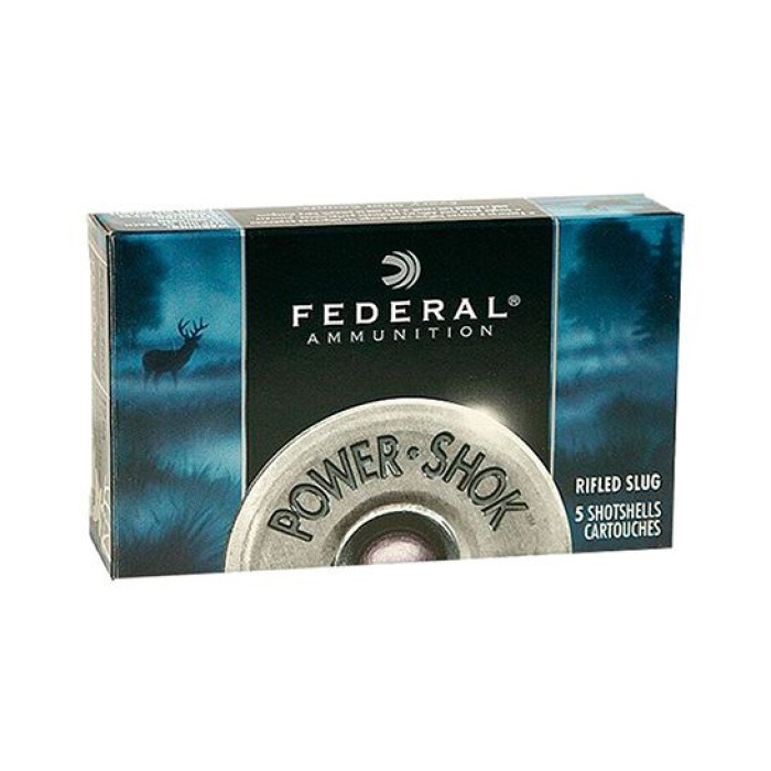 Federal 12ga 2.75" Magnum 34 Pellets 4 Buck Power-Shok Shotshell Ammunition 5rds - F130 4B