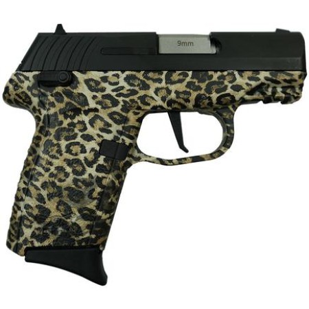 SCCY CPX1 Black Slide/Leopard Print Frame 9mm 10rd