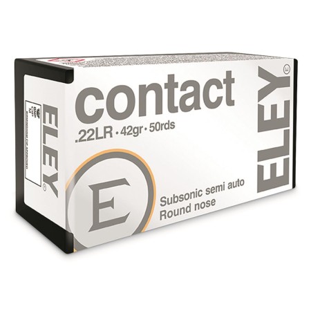 Eley Contact Sub-Sonic, .22LR, LRN, 42 Grain, 50 Rounds