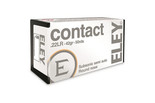 Eley Contact Sub-Sonic, .22LR, LRN, 42 Grain, 50 Rounds