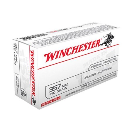 Winchester USA 357 Magnum 110gr JHP Ammunition 50rds - Q4204