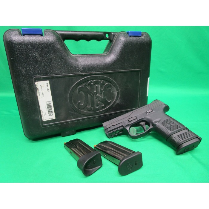 FN FNS-9 Compact 9mm 3.6in Barrel 12 and 17 Rd Mag Fixed 3-Dot Sights Handgun (66720)