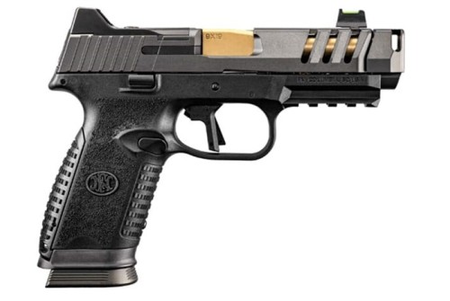 FN 509 CC EDGE XL NMS 9MM 4.2" GOLD BARREL 17RD BLACK/GREY