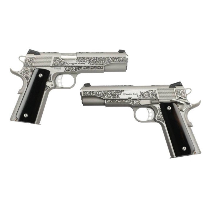 Springfield Armory 1911 Garrison Engraved Stainless .45 ACP 5