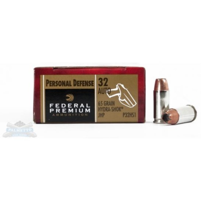 Federal 32 Auto/ACP Hydra-Shock Ammunition 20rds - P32HS1