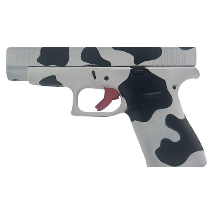 Glock G48 MOS 9mm 4.17" 10rd Pistol, Cow Print Cerakote