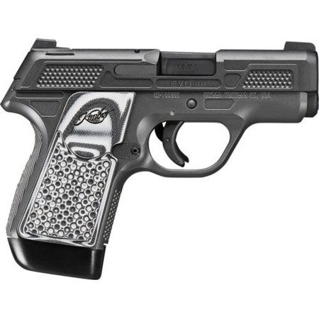 Kimber EVO SP CS Custom Shop 9mm, 3" Barrel, Tritium Night Sights, Striker Fired, Gray-Black G10 Grips, Stiplex, 7rd Mag