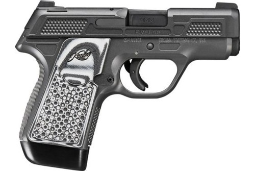 Kimber EVO SP CS Custom Shop 9mm, 3" Barrel, Tritium Night Sights, Striker Fired, Gray-Black G10 Grips, Stiplex, 7rd Mag