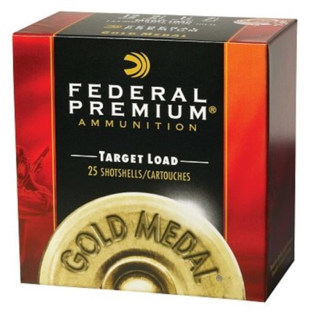 Federal T1718 Comp Gold Medal Handicap 12 GA 2.75" 1-1/8Oz 8 Shot 25Bx/10Cs