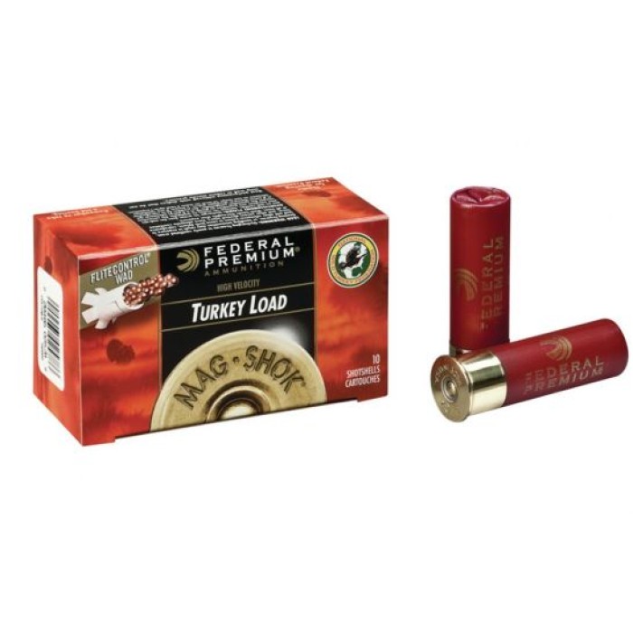 Federal 12ga 2.75" Max 1.5oz #6 Mag-Shok HV with FliteControl Turkey Shotshells, 10 Shells - PFC156F 6