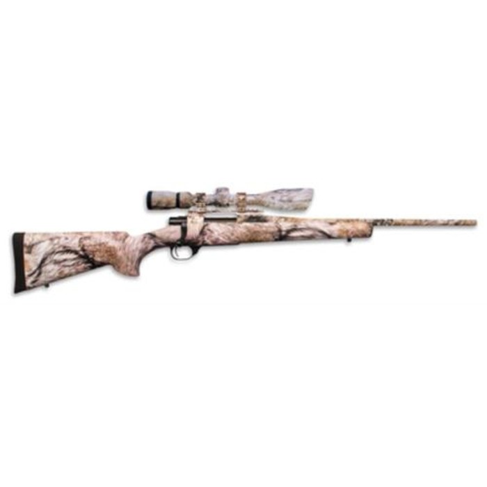 Howa Ranchland Compact Rifle/Scope Package .22-250 Remginton 20" Heavy Barrel Synthetic Stock Full Coverage YOTE Camouflage Finish 5rd With 2.5-10x42mm Nighteater Riflescope